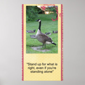 正しいポスターのために立ち上がる ポスター