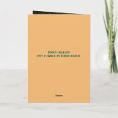 正しい一つの友情カード カード (裏面)