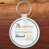 正しい人が誠実に歩く,聖なる書物、 経典 キーホルダー (正面)