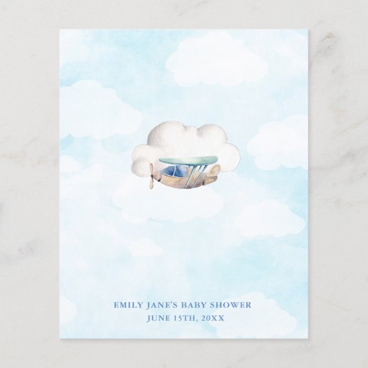 正しい価格の旅行ベビーシャワーゲームカードを推測 チラシ (裏面)