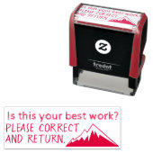 正しい先生スタンプと戻る セルフインキングスタンプ (インサイチュ)