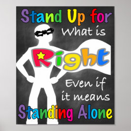 正しい教室のために立ち上がる ポスター