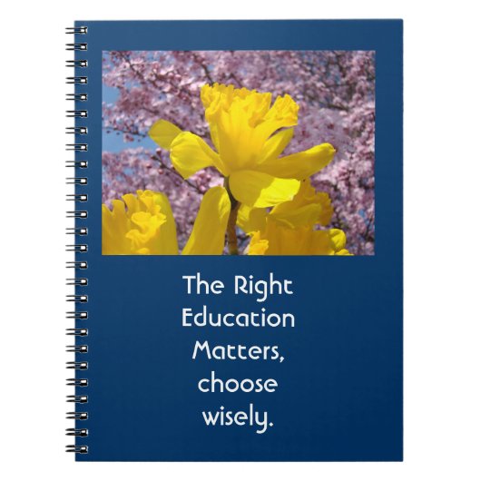 正しい教育が大切 choose wisely ノート (正面)
