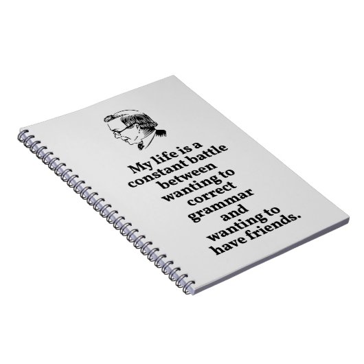 正しい文法または友だちの選択引用文 ノートブック (右側)