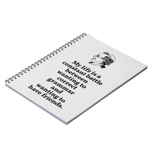 正しい文法または友だちの選択引用文 ノートブック (左側)