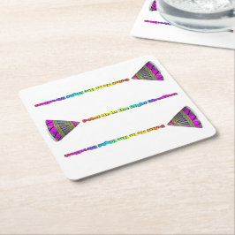 正しい方向を指し示す スクエアペーパーコースター