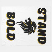 正しい者はっきりしたは獅子の如し フリースブランケット (正面(横))