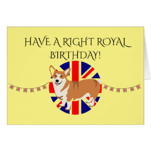 正しい誕生日王室のを持っている(編集可能王室の) Corgi