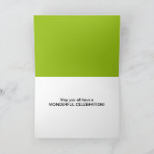 正しい軌道のお祝いの親卒業生 カード (内部)