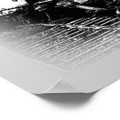 正しい軌道の間違った列車のポおもしろいスターサイン ポスター (角)