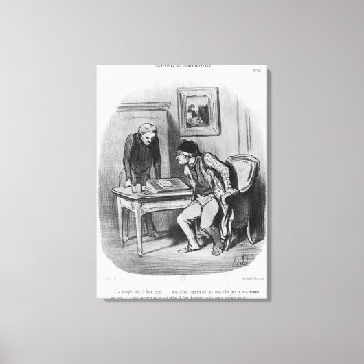 正しい金額か?」 キャンバスプリント (正面)