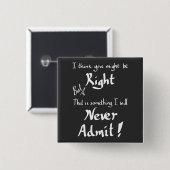 正しおもしろいい機知に反するユーモア引用文 缶バッジ (正面&裏面)