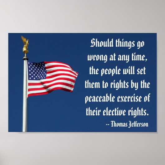 正しく設定…選挙権、ジェファーソン・ポスター ポスター (正面)