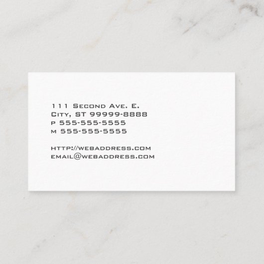 正はかりで測義の 名刺 (裏面)