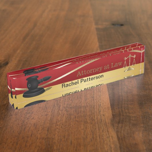 正はかりで測義の|法則|弁護士 デスクネームプレート (側面)