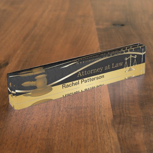 正はかりで測義の|法則|弁護士 デスクネームプレート (側面)