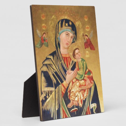 正ロシアの教の象徴 – ヴァージンマリーとベビーイエス フォトプラーク (側面)