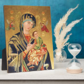 正ロシアの教の象徴 – ヴァージンマリーとベビーイエス フォトプラーク (側面)