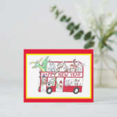 正中国の月 – 丑の年(赤) ポストカード (スタンド正面)