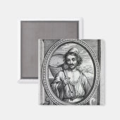 正二世、ペトルス・デ・イオデの彫刻 マグネット (正面/裏面)
