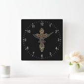 正十字 スクエア壁時計 (ホーム)