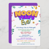 正午の年のイブパーティの招待状 招待状 (正面/裏面)