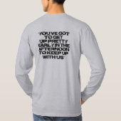 正午クラブ長袖のTシャツのひび Tシャツ (裏面)