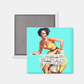 正午ポップ・アートのにビールを飲む マグネット (正面/裏面)