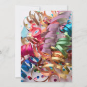 正午年のイブカラフルファミリーパーティー 招待状 (裏面)