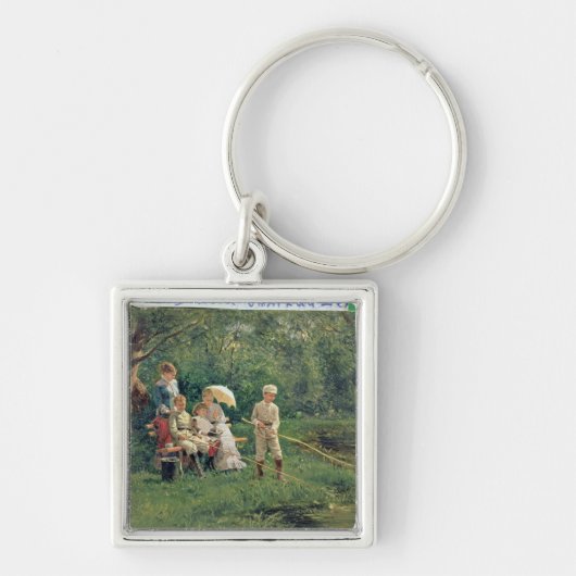 正午日曜日1881年 キーホルダー (正面)