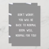 正常おもしろいに戻って通常のカードに心配しない (正面/裏面)