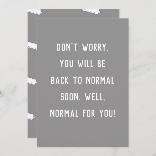 正常おもしろいに戻って通常のカードに心配しない (正面/裏面)