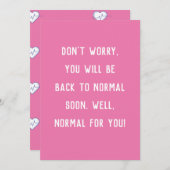 正常おもしろいに戻って通常のカードに心配しない (正面/裏面)