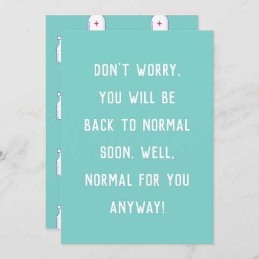 正常おもしろいに戻って通常のカードに心配しない (正面/裏面)