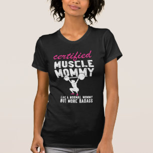 正常だが悪いおもしろいのような認定された筋肉のママ Tシャツ