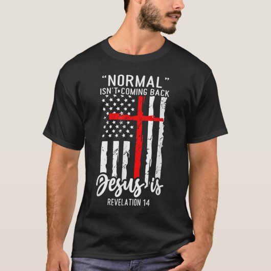 正常ではない来の背中イエスは啓示14 Ch Tシャツ (正面)