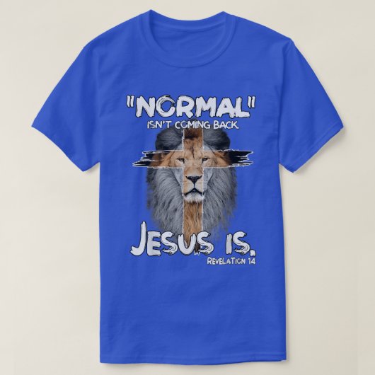 正常ではない来の背中イエスは黙示録14李 Tシャツ (デザイン正面)