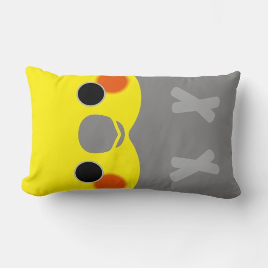 正常なオスのCockatiel ランバークッション (正面)