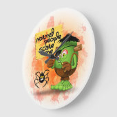 「正常な人々私を」はユーモアのあるなフランケンシュタインおびえさせます ラージ壁時計 (傾斜)