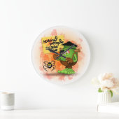 「正常な人々私を」はユーモアのあるなフランケンシュタインおびえさせます ラージ壁時計 (ホーム)