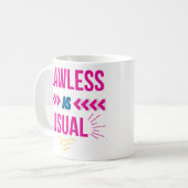 正常な完璧なおもしろい自信 コーヒーマグカップ (正面左)