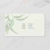 正常な緑の葉 名刺 (裏面)