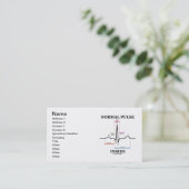 正常な脈拍の内部(ECG/EKGの心電図) 名刺 (スタンド正面)