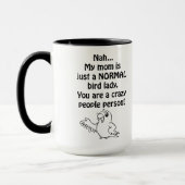 正常な鳥の女性 マグカップ (左)