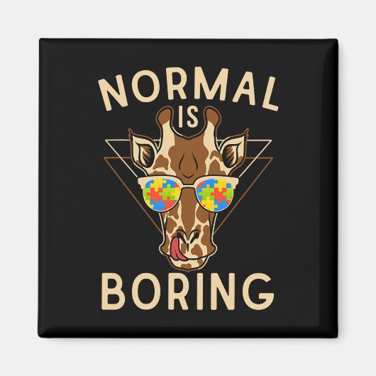 正常は退屈な自閉症意識キリン マグネット (正面)