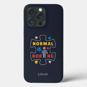 正常は退屈な自閉症意識パズル iPhone 13 PROケース