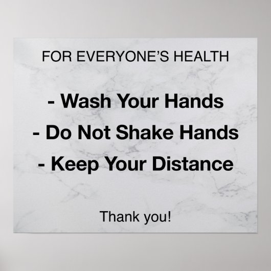 正常性ルール |疾病予防 ポスター (正面)