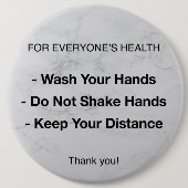 正常性ルール |疾病予防 缶バッジ (正面)