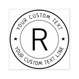 正式なイニシャル丸型スタンプ ラバースタンプ