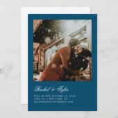 正式なキャプションエンゲージメント セーブ・ザ・デート 招待状 (正面/裏面)